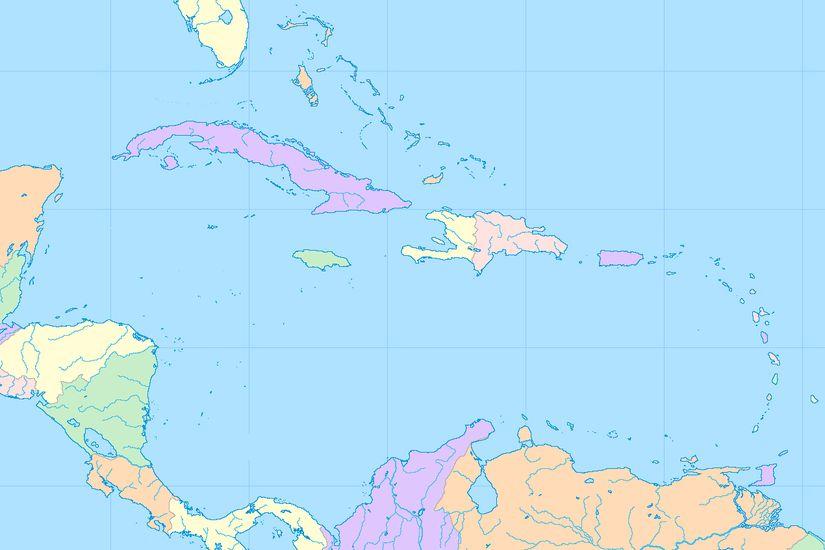 Mapa del Gran Caribe